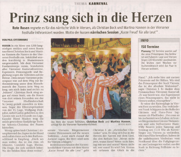 Rheinische Post vom 26.11.2007 Rheinische Post vom 26.11.2007